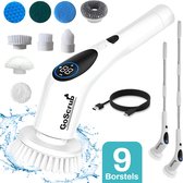GoScrub® Cleaning King V2 - Brosse de nettoyage électrique - Épurateur électrique - Brosse à récurer - pour salle de bain ou cuisine - Épurateur avec poignée - 9 accessoires