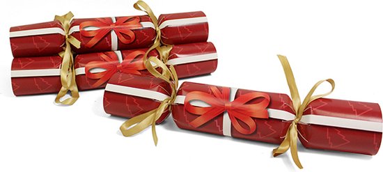 Christmas Crackers - Uitdeelcadeaus - 12 stuks - Rood