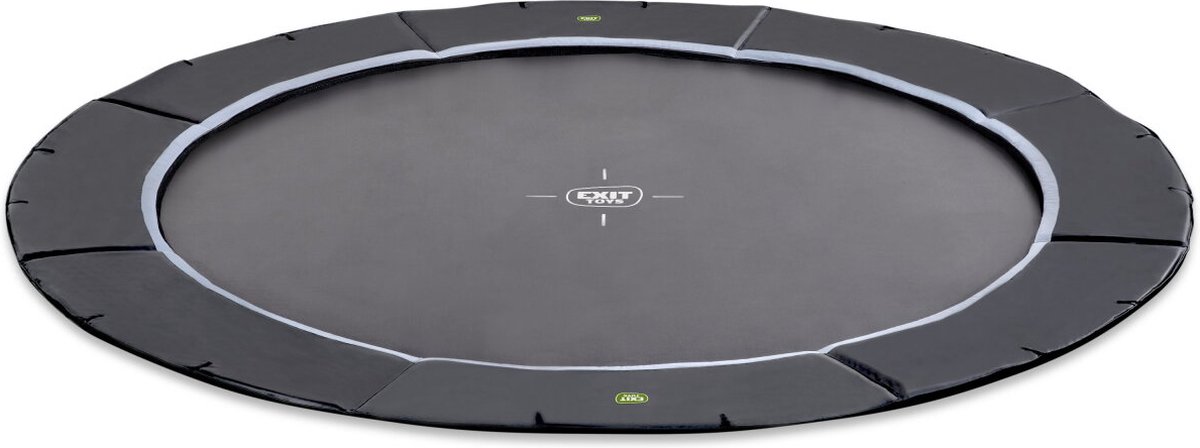 EXIT Trampoline Dynamic - Groundlevel - 305 cm - Zwart