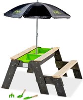 Bol.com EXIT Aksent zand- water- en picknicktafel (1 bankje) met parasol en tuingereedschap aanbieding