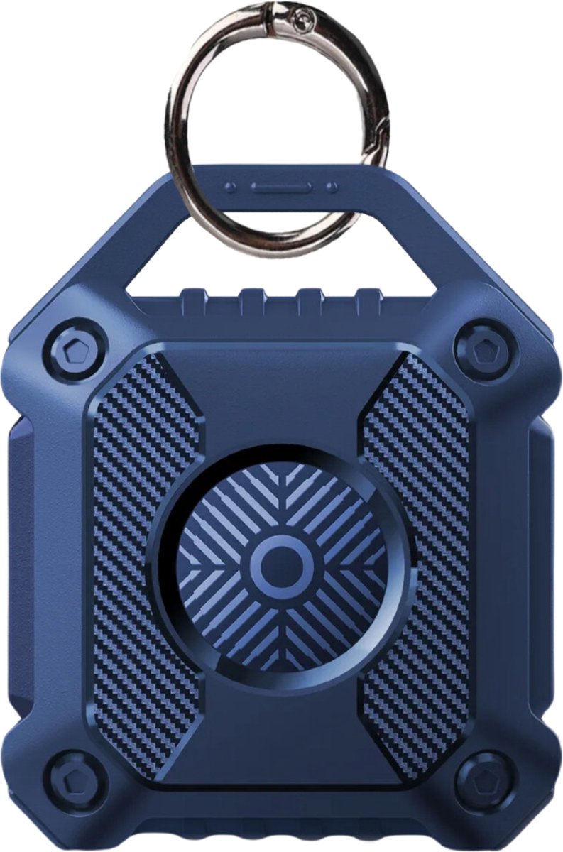 FURTASTIC® Waterdichte AirTag-Sleutelhanger - Vierkant - Blauw - Tracker accessoires - Apple AirTag niet inbegrepen