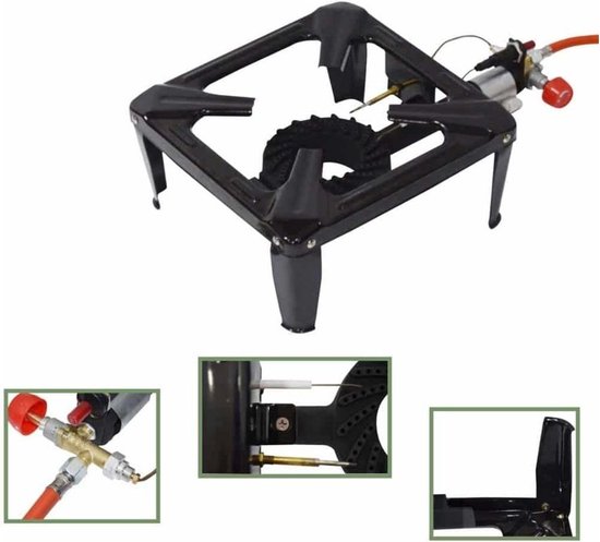 Brûleur à Gaz Propane 54000 BTU – Avec Disque Pour Wok, Paella, Discada – Portable