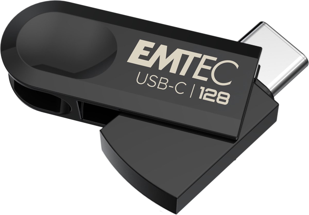 Emtec C280 USB flash drive 128 GB USB Type-C 3.2 Gen 1 (3.1 Gen 1) Zwart