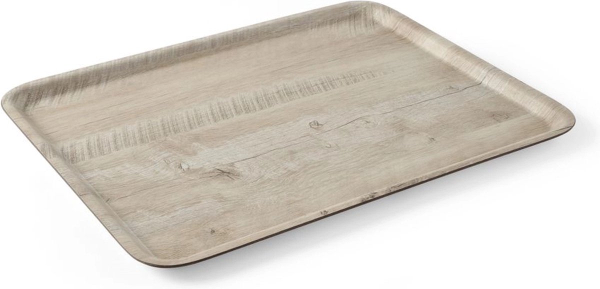 HENDI Dienblad melamine – houtnerf dessin – licht hout – 240x340 mm – krasbestendig