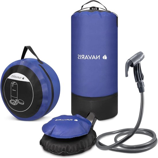 Tadomoe 20 l campingdouche met voetpomp, draagbare zonnedouche met