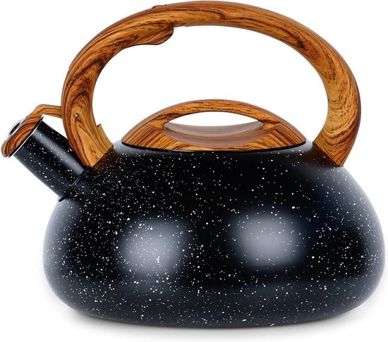 Bouilloire sifflante en acier inoxydable Zwart 3 l - Bouilloire avec sifflet - Bouilloire