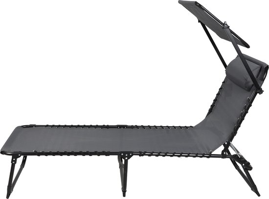 SET X 2 ZONLOADER MET PARASOL EN GRIJS van Merkloos — afbeelding 2