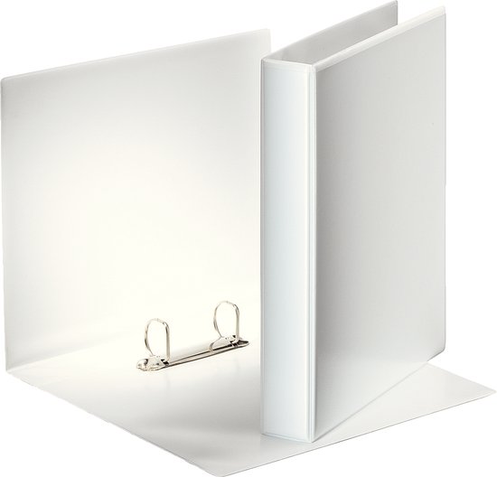 Classeur à anneaux personnalisable Esselte dos 51 cm 2 anneaux en D 30 mm blanc