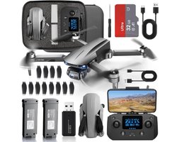 Luxe Drone met Camera – Voor Volwassenen & Kinderen – Voor Buiten – GPS – 4K Resolutie – Compleet Pakket – Inclusief Accessoires – Grijs