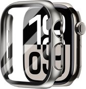 Strap-it Hard case hoesje met screen protector glas - geschikt voor Apple Watch Series 10/11 - 46mm (titanium leisteen)