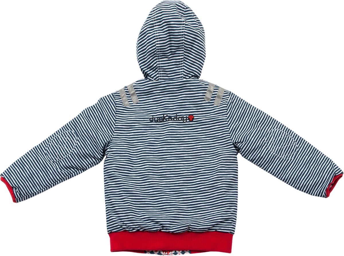 Ducksday - jas - kinderen - omkeerbaar - unisex - blauw - 10 jaar - waterdicht - winddicht — afbeelding 2