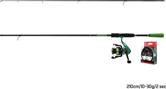 Hengelset - Delphin - Greenspin - Spinset - 2.10m - Hengel met molen inclusief lijn — afbeelding 2