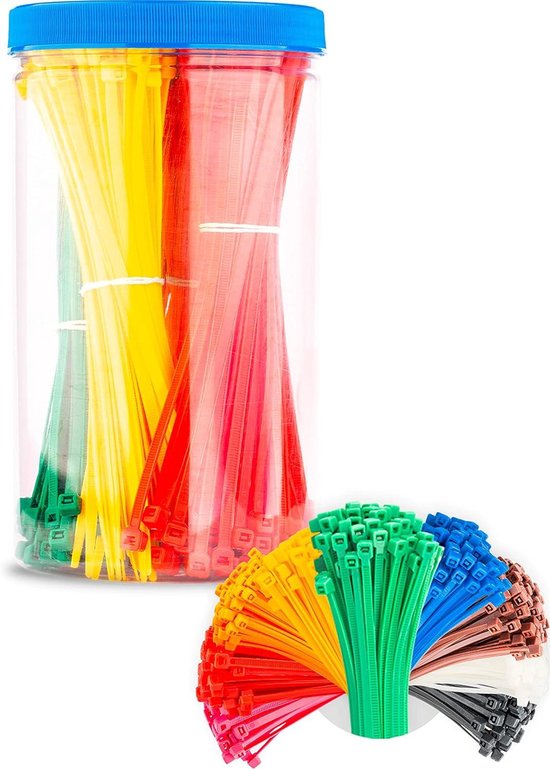 1200 stuks gekleurde kabelbinders 100 mm – hoge kwaliteit sterke nylon rits kabelbinders van meerkleurig kabelbinderset – UV-bestendig