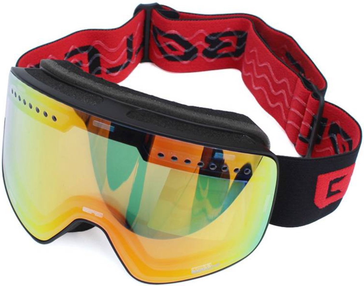 Bovista Skibril - Ski Zonnebril - Dames - Heren - Wintersport - Winddicht - UV-Bescherming - Ski Gadgets - Rood