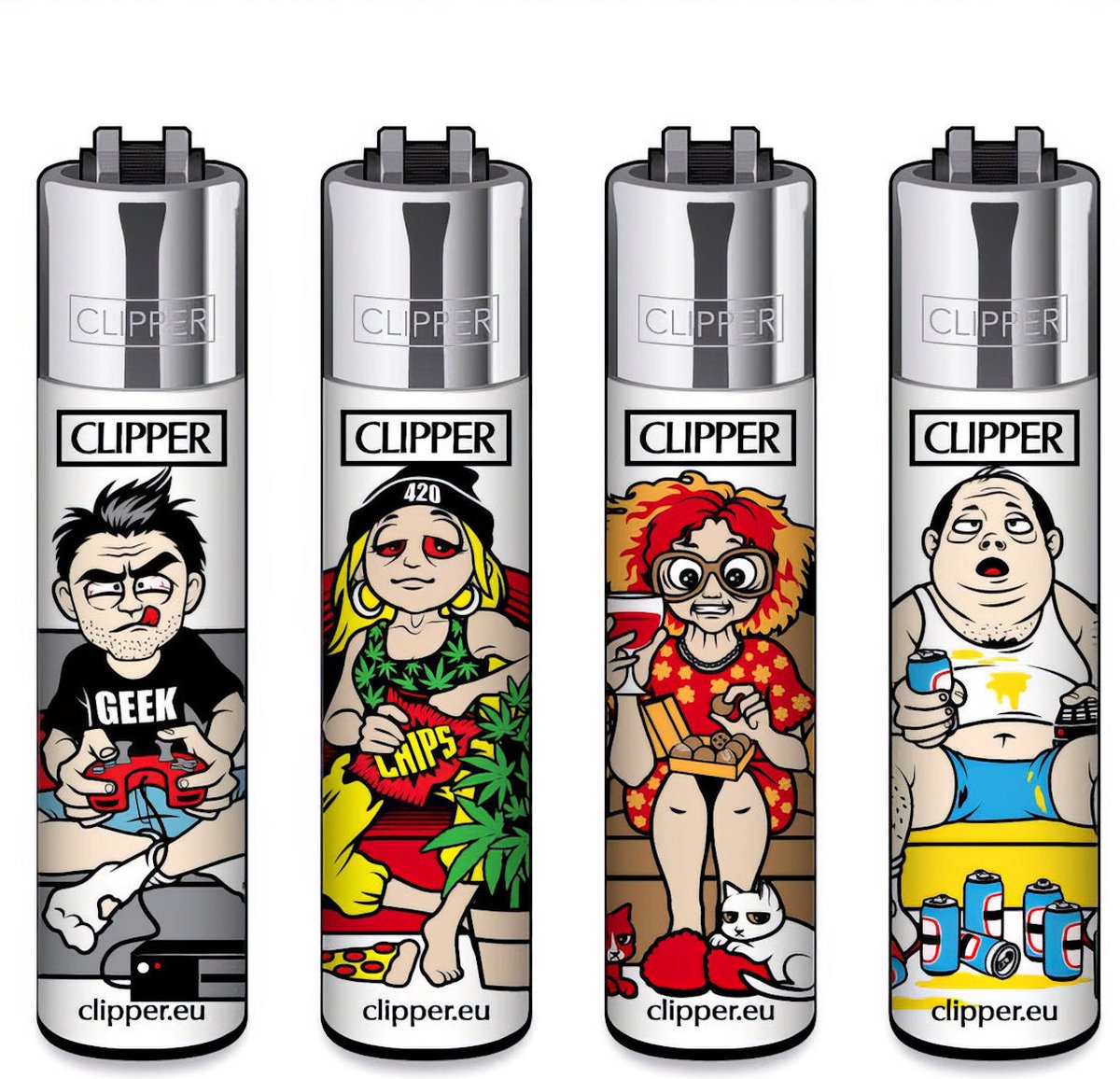 Goedkoopste Clipper Classic Large Aanstekers Couch Potatoes (4 Stuks