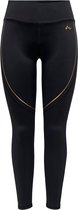 ONPJAM TOMO - SPORT - LEGGINGS - POCHES - BANDE OR - NOIR - RÉFLÉCHISSANT - FEMMES - TAILLE XS -