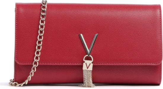 VALENTINO Pochette Sac à épaule bandoulière Divina Lady Clutch Rosso Scuro Rouge