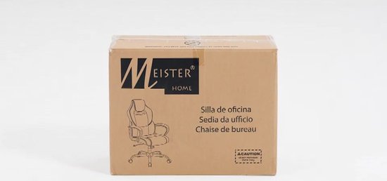 Meisterhome® Ergonomische bureaustoel - Metalen Onderstel - met wieltjes - - Gamestoel – Draaistoel – Wipfunctie – Hoogteverstelling - Gevoerde armleuningen - Executive stoel - Zwart