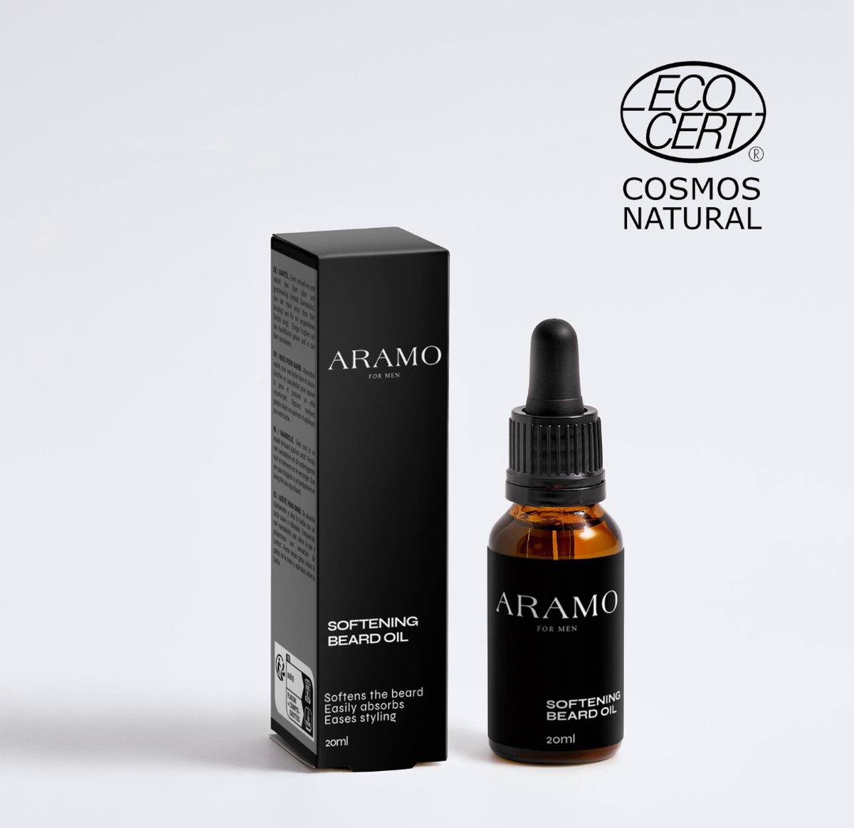 Goedkoopste ARAMO® - Verzachtende Baardolie - Aromatische fougère geur van sinaasappel, bergamot, lavendel en zoete coumarine, en eikenmos - 20 mL