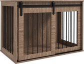 PawHut - Hondenkooi - Afsluitbaar - met Schuifdeur - 98 x 58 x 61 cm