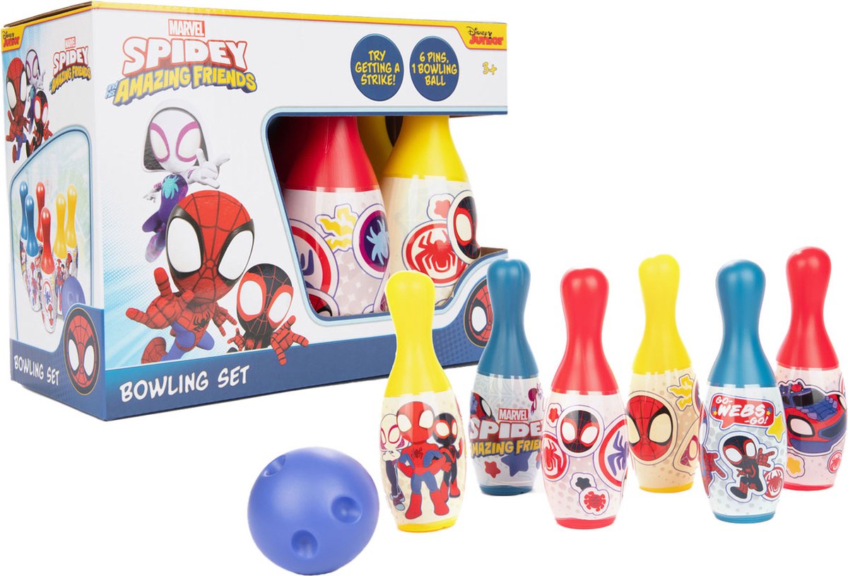 Bowlingset Spidey & Friends. 7dlg.