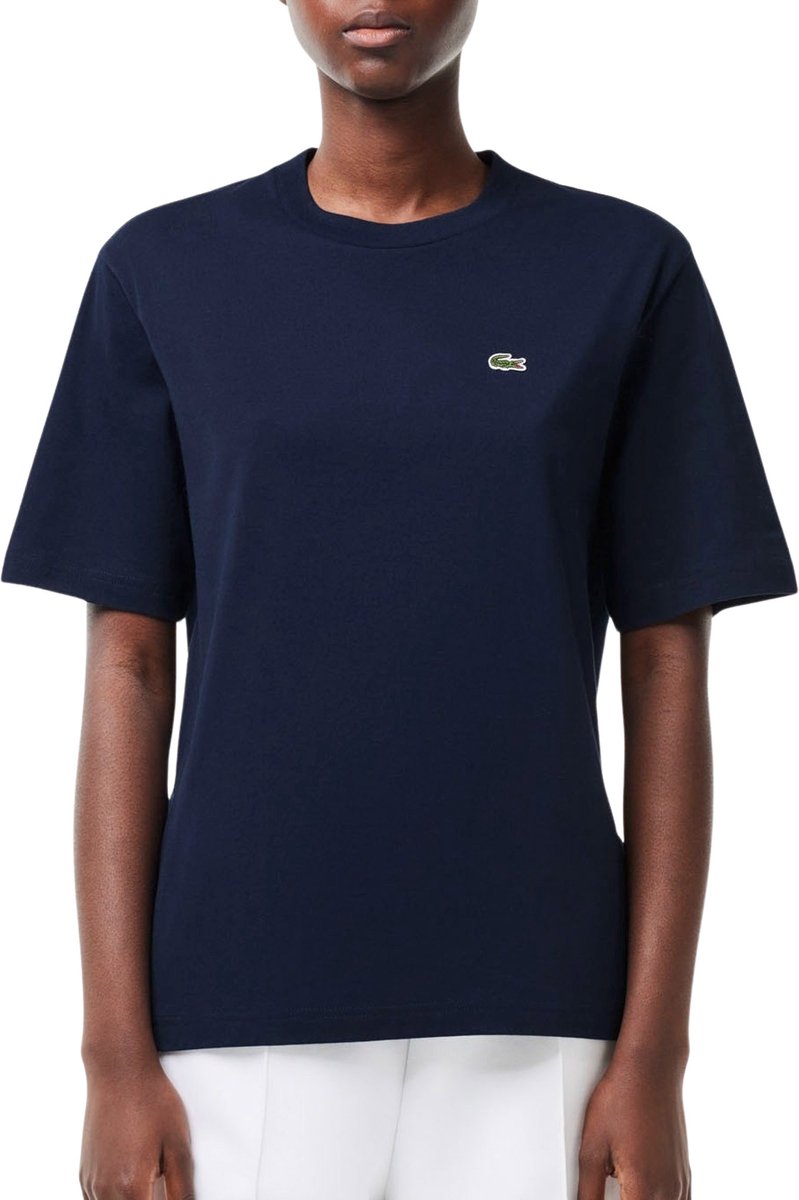 Lacoste Relaxed Fit T-shirt Dames 42 Blauw