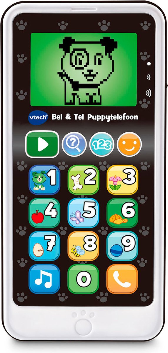 VTech Bel & Tel Puppytelefoon - Baby Telefoon - Interactief Mobieltje - Educatief Babyspeelgoed - Zwart/Wit - Vanaf 1,5 Jaar — afbeelding 4