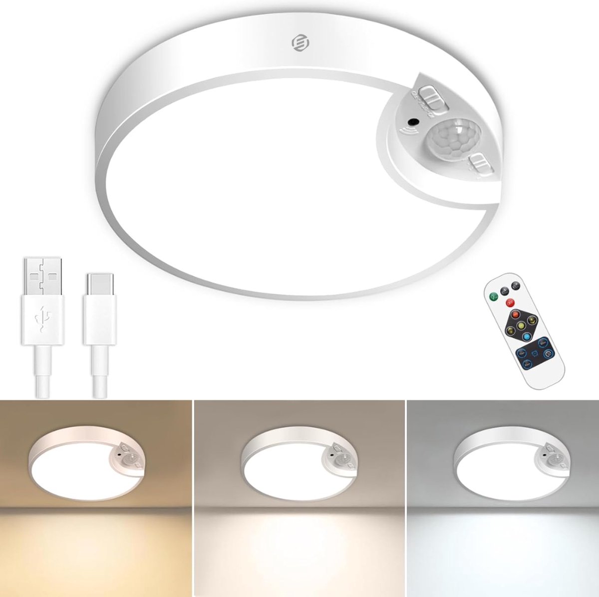 Equivera Plafonaire Lamp - Lamp - Plafond Lamp - Plafonnaire Lamp - Plafondlamp wit
