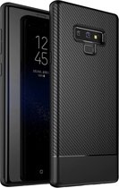 Luxe Carbon Backcover voor Samsung Galaxy Note 9 - Hoogwaardig Zacht TPU Soft Case - Matte Finish - Extra Stevig Zwart Hoesje