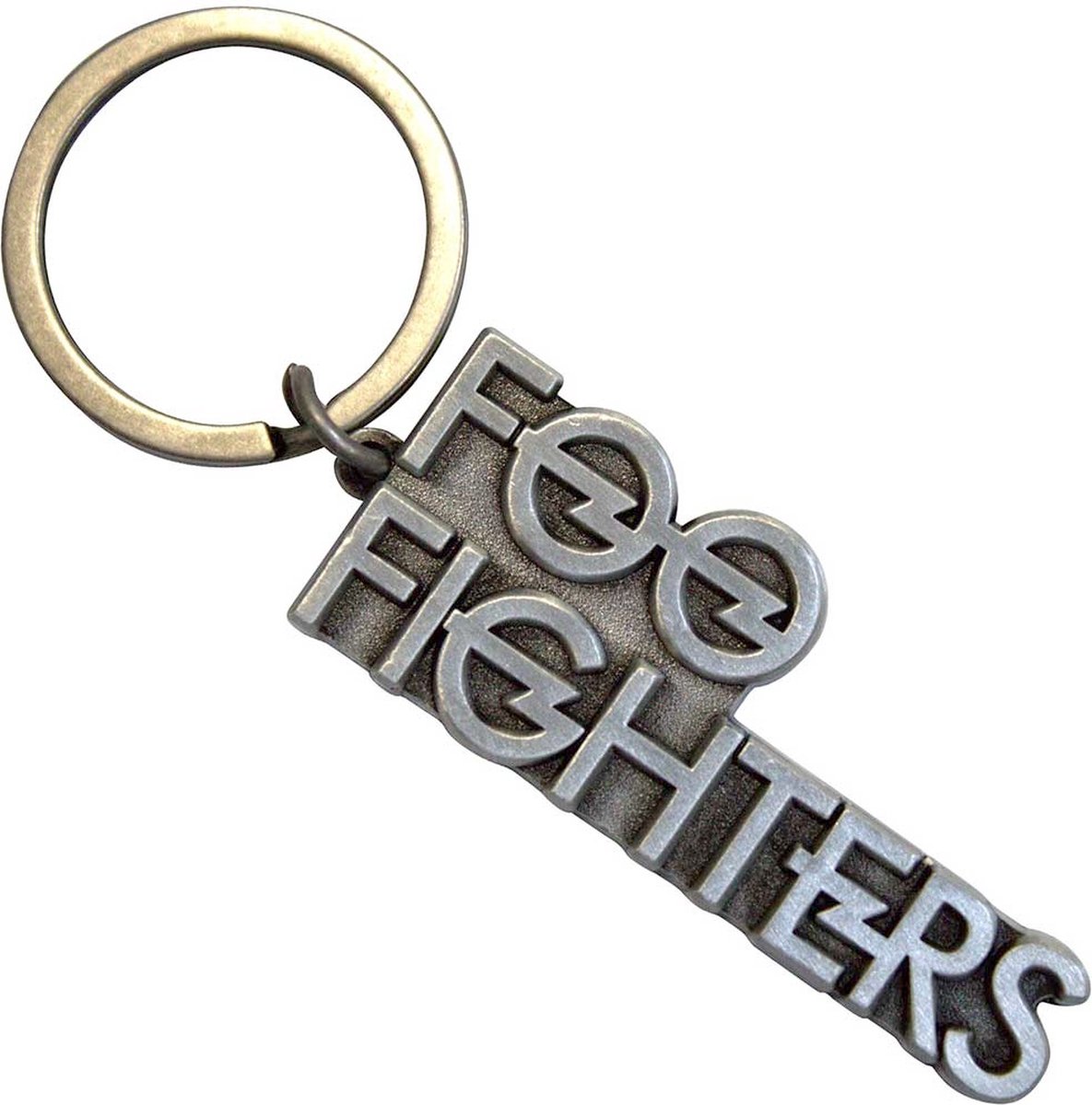 Foo Fighters - Stacked Logo Sleutelhanger - Zilverkleurig