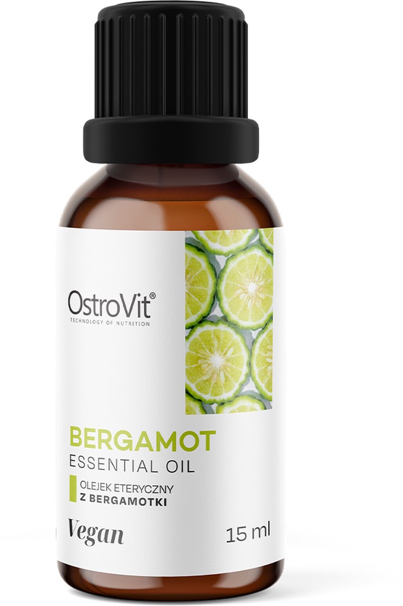 Goedkoopste OstroVit Bergamot Essential Oil 15 ml - Bergamot Essentiële Olie - 15 ml - VEGAN - Geschikt voor Consumeren, baden, massage, sauna, aromatisatie en Aromatherapie!