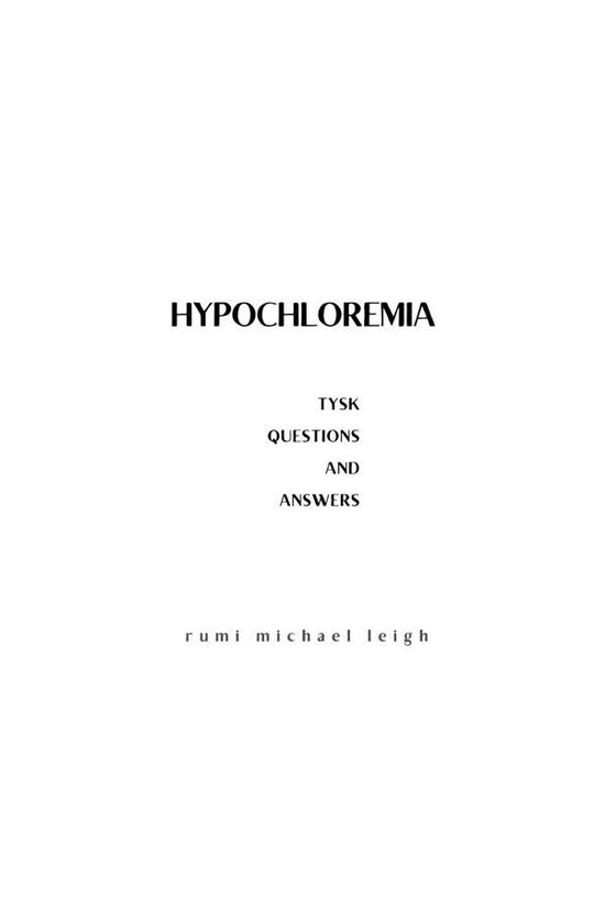 Hypochloremia - cover