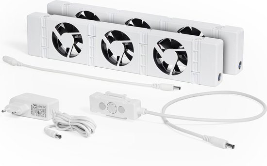 SpeedComfort Radiator Ventilator Duo set - Energiezuinig – 2 x zo snel warm - Tot 22% energiebesparing – Simpel te plaatsen – Fluisterstil - Nederlands product - Wit