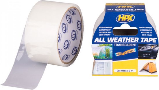 QWORK® Transparant antislip plakband 5cm x 10m, stevig plakband, waterdicht en zelfklevend