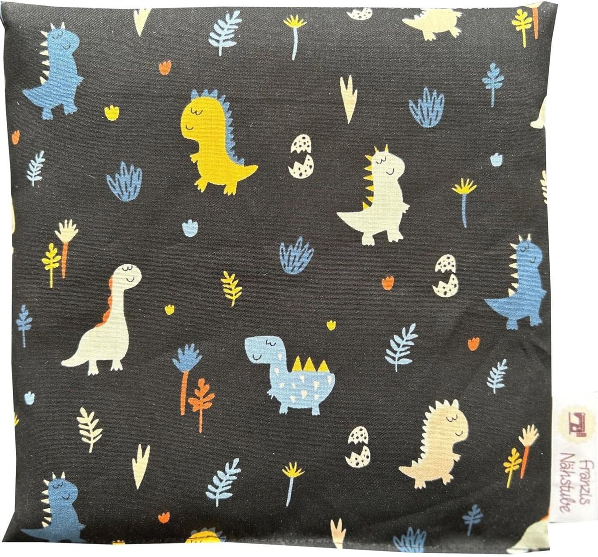 Goedkoopste Kersenpitkussen 20x20cm voor Magnetron en Koelkast - 2-in-1 Warmte- en Koudetherapie - Dino Blauw