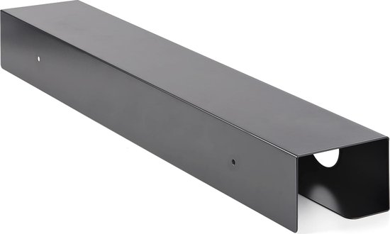 Kabelbeheer voor onder bureau, zwarte kabel trunking zelfklevende kabel