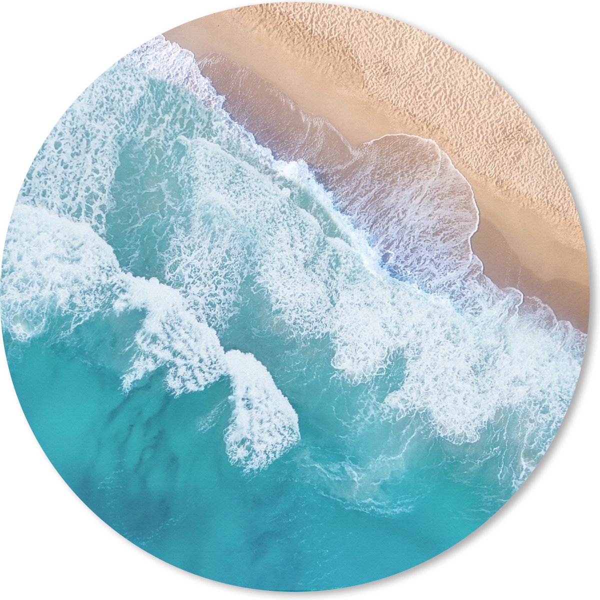 Muismat rond 50x50 cm - Mousepad Zee - Water - Schuim - Ronde muismatten