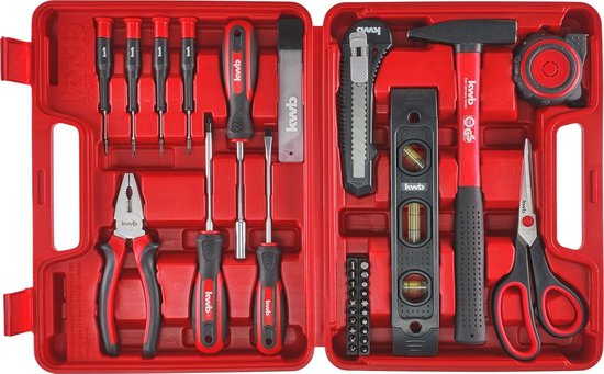 FreeTec 35-delige schijfremklauw gereedschapsset, universele autoreparatieset, heavy-duty remklauw zuigercompressor en terugdraai gereedschap voor het vervangen van remblokken