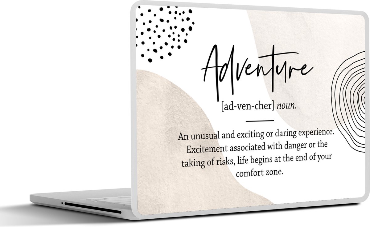 Laptop sticker - 12.3 inch - Woordenboek - Survival - Quote - 30x22cm - Laptopstickers - Laptop skin - Cover
