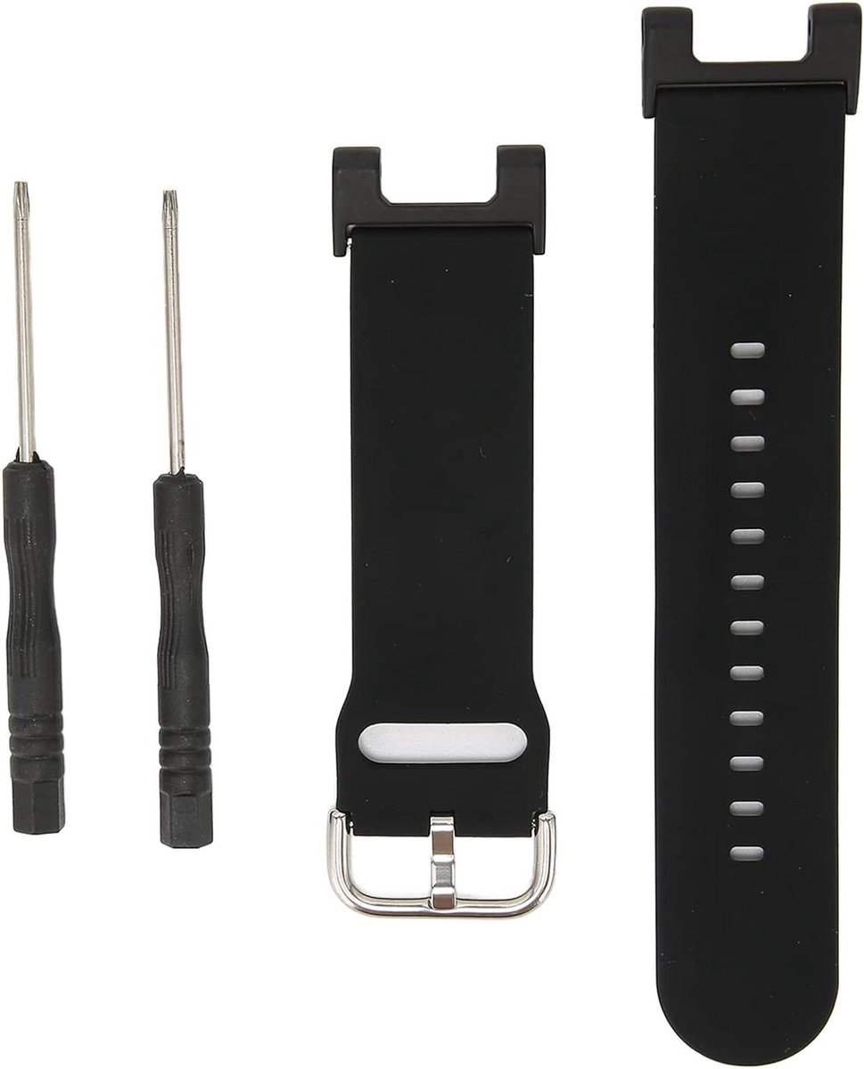 Verstelbare siliconen horlogeband voor Amazfit T-Rex T-Rex Pro - zwart - enkele kleur