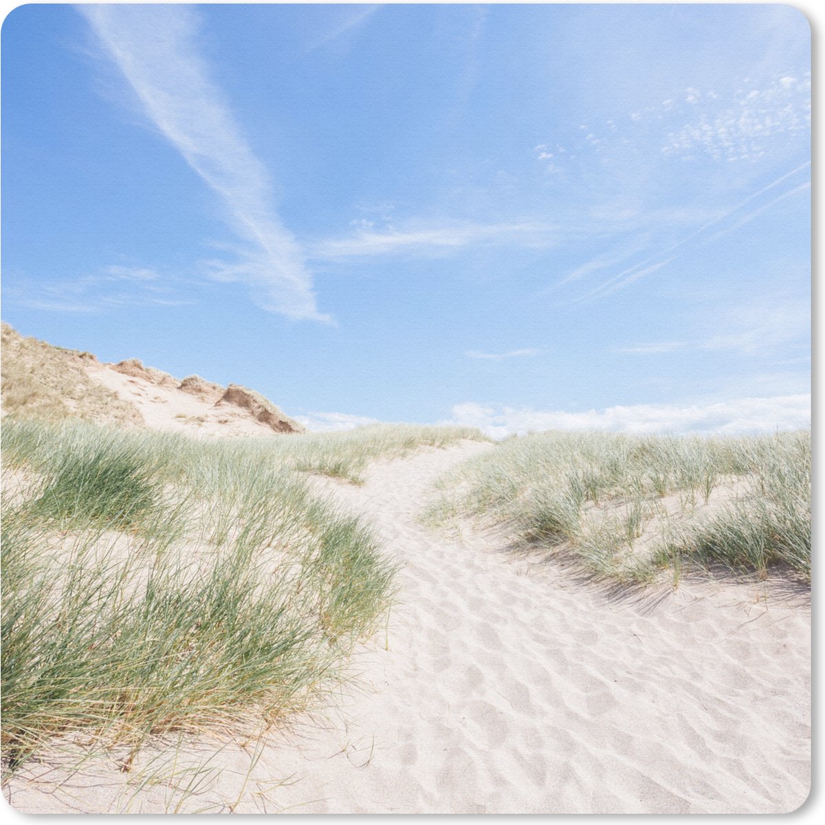 Muismat 30x30 cm - Mousepad Strand - Duin - Gras - Muismatten