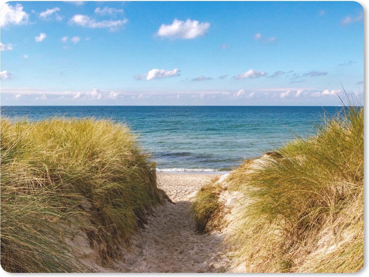 Muismat 23x19 cm - Mousepad Strand - Wolken - Duitsland - Muismatten