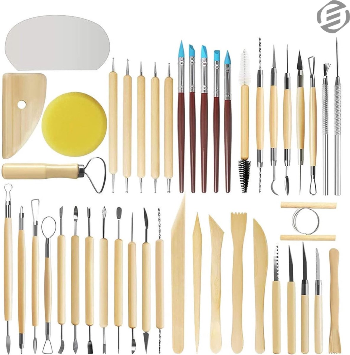 Equivera Pottenbakken Gereedschap - Pottenbakkersgereedschapset - Boetseer Gereedschap - Klei Gereedschap - Boetseer Set - Beeldhouwen - Pottenbakken - Boetseergereedschap - Kleigereedschap - Modelleergereedschap