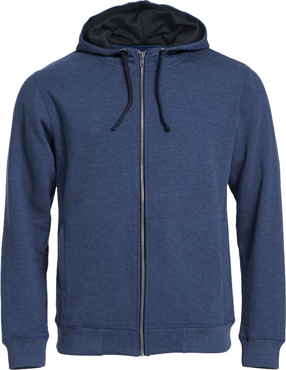 Clique Classic Hoody Full Zip 021044 - Blauw-melange - L