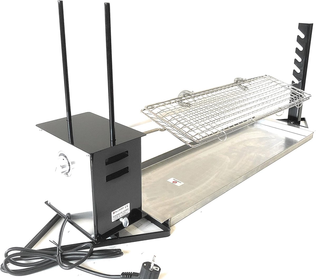 Elektrische Rotisserie met Variabele Snelheid en 120 cm Roestvrijstalen Spies