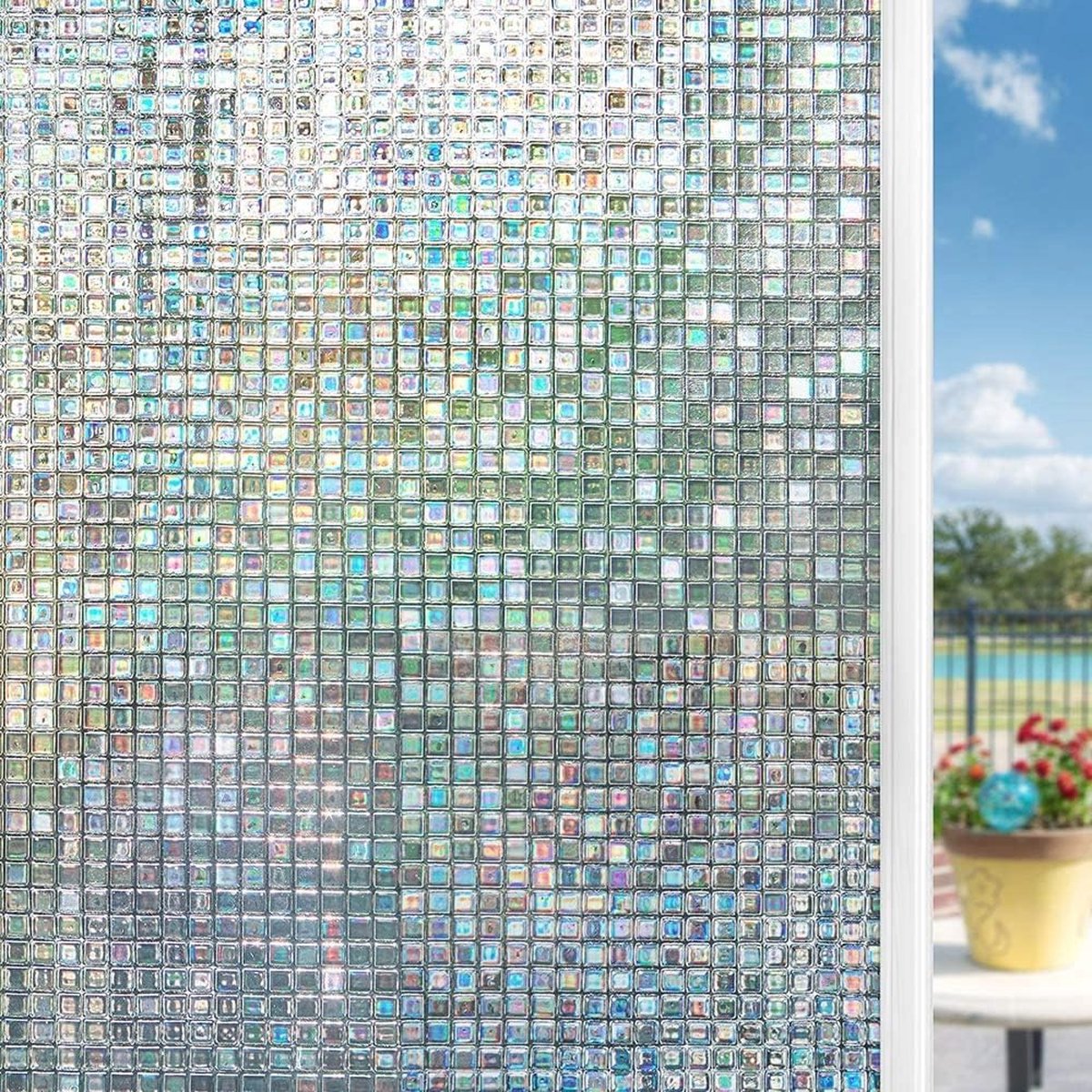 Ondoorzichtig Zelfklevende Raamfolie - Decoratieve Zichtwerende Folie voor UV-bescherming (44,5 x 400 cm)