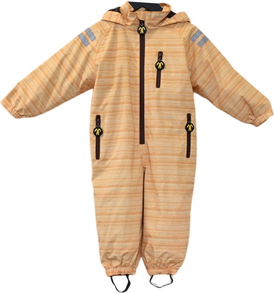 Ducksday - Combinaison de pluie Enfants - Imperméable - Respirant - Une pièce - Vêtements de pluie unisexe - Jaune ocre - Taille 86/92