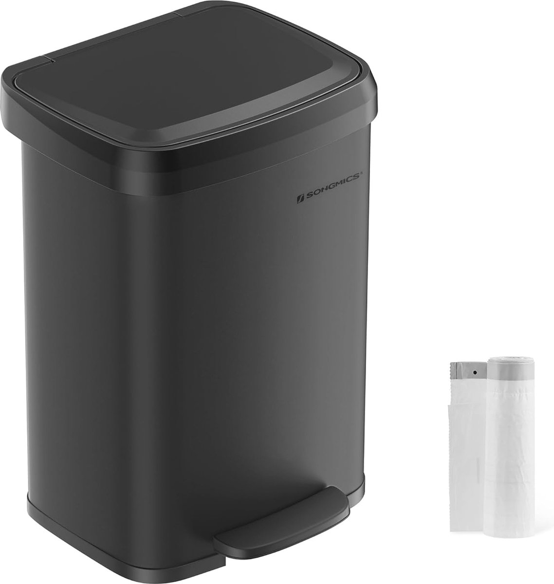 Goedkoopste 50 Liter Keukenafvalbak - Ruime Pedaalemmer voor Grote Gezinnen, Stijlvol en Duurzaam Zwart Design
