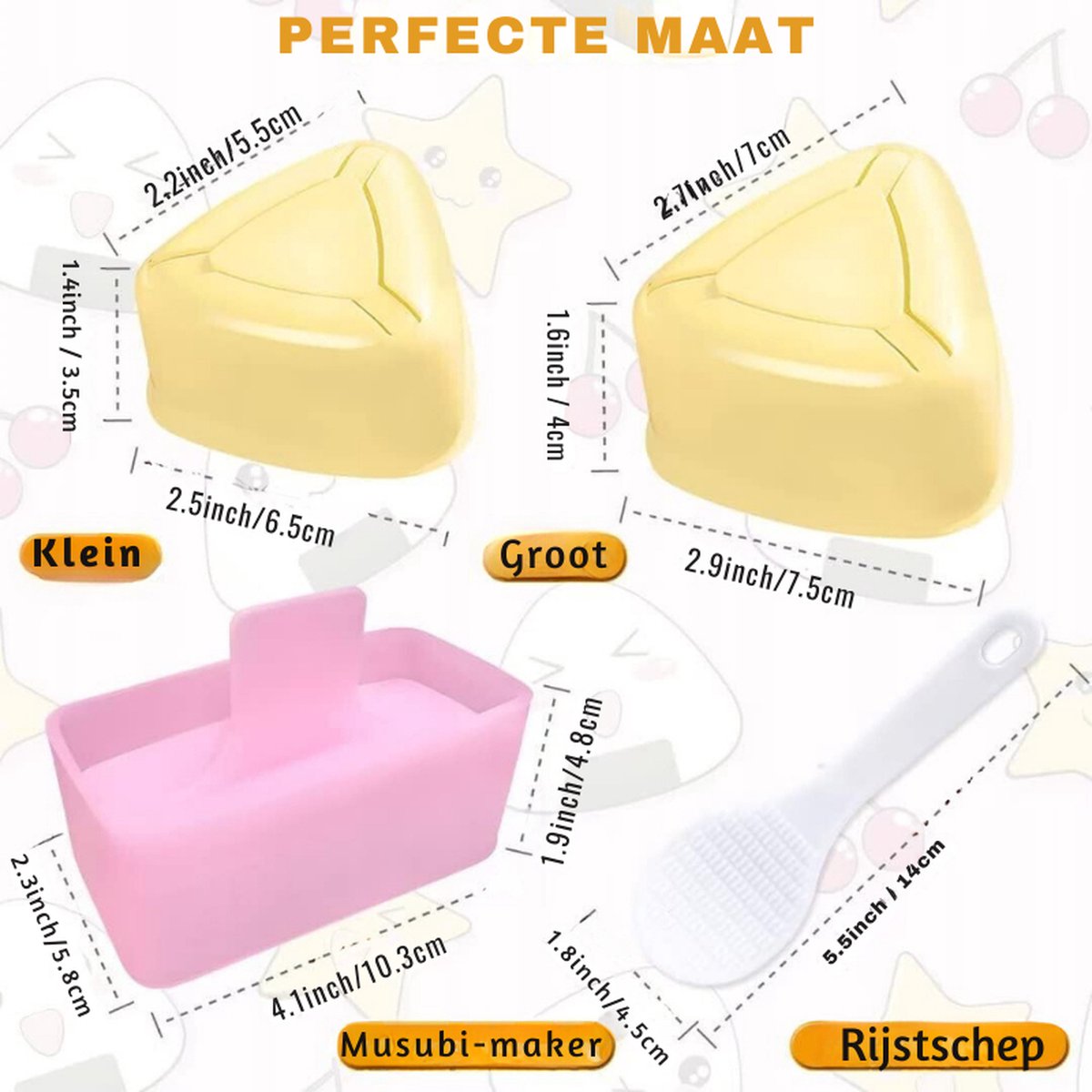 Onigiri Mal - 3 Pack Rijstvorm Musubi Maker Kit - Musubi Maker Press - Klassieke Driehoek Rijstbal Mold Maker Sushi Mold Voor Kid Lunch Bento - Thuis DIY