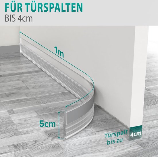 Tochtstrips Voor Deuren 100cm Wit - Tochtstrip Zelfklevend Extra Sterk Draft Stopper Voor Maximale Isolatie Onderkant Deur Tochtstrip Tochtstrip Deur Onderkant